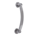 Poignée de porte béquille avant-gardiste en zamak finition nickel satiné modèle 934
