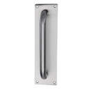Béquille de porte avec plaque rectangulaire en acier inoxydable modèle '034'