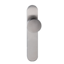 Béquille double sur plaque ovale avec bouton plat en acier inoxydable modèle 008