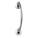 Poignée-cuvette pour porte coulissante avec rosace ronde modèle 130A