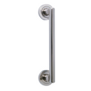 Béquille de tirage en aluminium avec rosace ronde finition nickel satiné modèle 530A