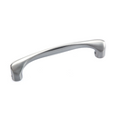 Manillon en zamak finition nickel satiné, sans rosace, pour porte en verre de 170 mm