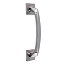Béquille de porte en zamak finition nickel combiné bicolore avec rosace carrée '324'