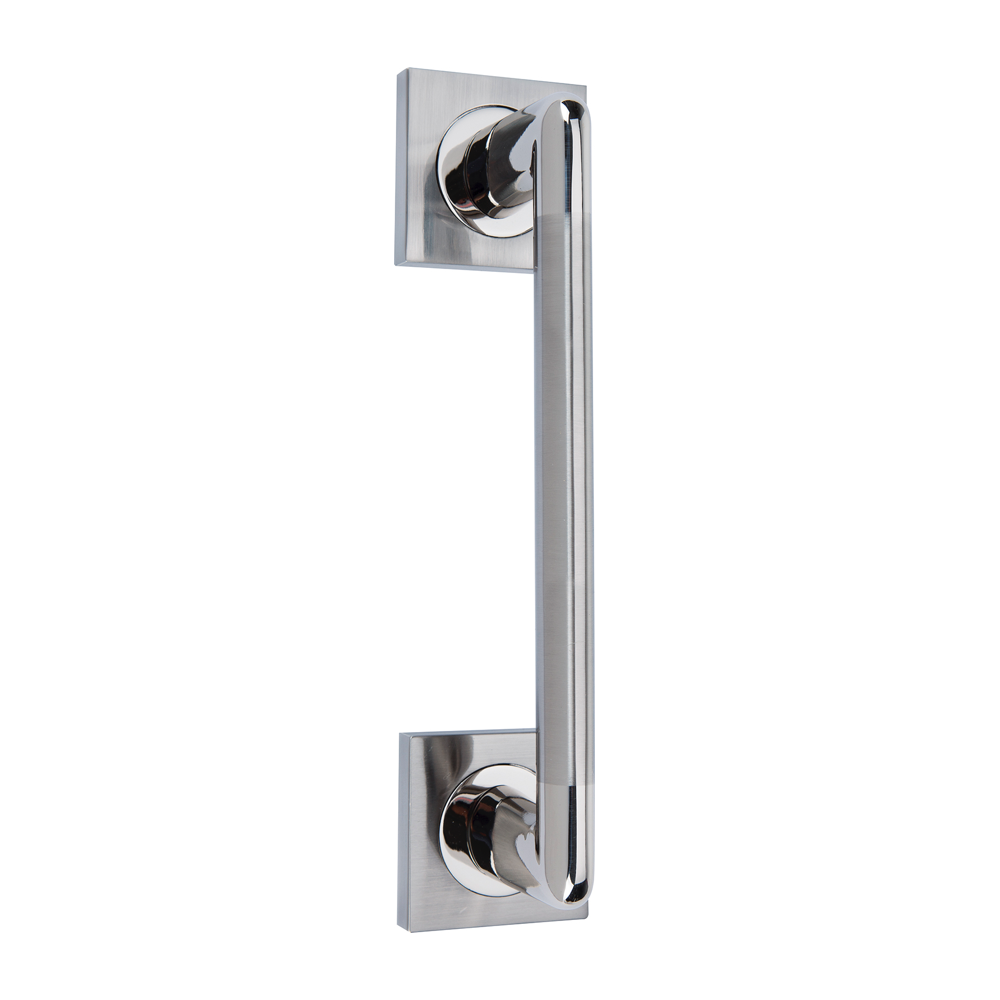Béquille à rosace carrée en zamak finition nickel combiné modèle 144