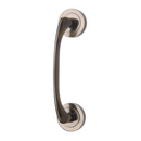 Manillon en aluminium en forme de vague avec finition cuir et rosace ronde modèle 554