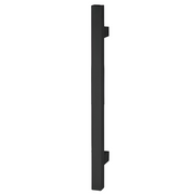Bâton de maréchal carré 25x25mm entraxe 400mm et hauteur 600mm en inox noir sans rosace pour portes d'entrée