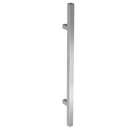 Poignée de tirage carrée en acier inoxydable entraxe 400mm et épaisseur 32mm pour bois et verre