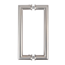 Poignée de tirage à coins droits pour porte en verre/bois de 200 mm de haut ARI120