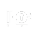 Béquille à rosace ronde en acier inoxydable pour portes
