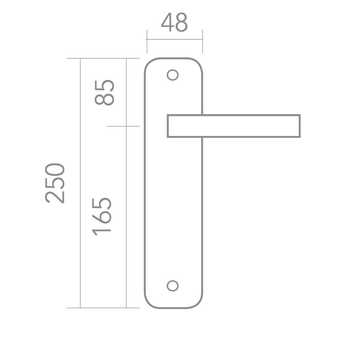 Béquille en zamak avec plaque ovale finition nickel combinée pour portes modèle « 630 »