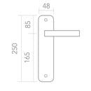Béquille en zamak avec plaque ovale finition nickel combinée pour portes modèle « 630 »