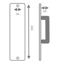 Béquille de porte sur plaque ovale en acier inoxydable modèle 134
