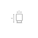 Petit bouton cylindrique en acier inoxydable avec col pour meubles et armoires
