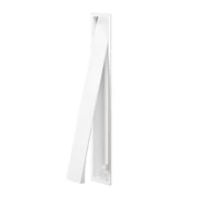 Poignée rectangulaire cuvette Clos blanche de 160 mm de hauteur pour portes coulissantes