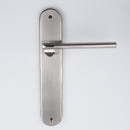 Béquille modèle '240' en zamak avec plaque ovale finition nickel combiné pour portes