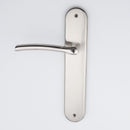 Poignée modèle « 430 » avec plaque ovale en zamak finition nickel combiné pour portes