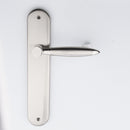Béquille en zamak avec plaque ovale finition nickel combinée pour portes modèle « 630 »