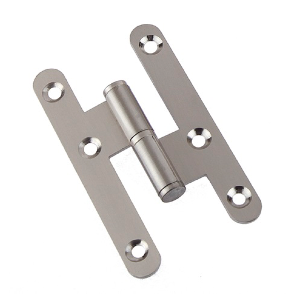 Paumelle à lame ronde en acier inoxydable de 100mm de haut sans frette pour portes