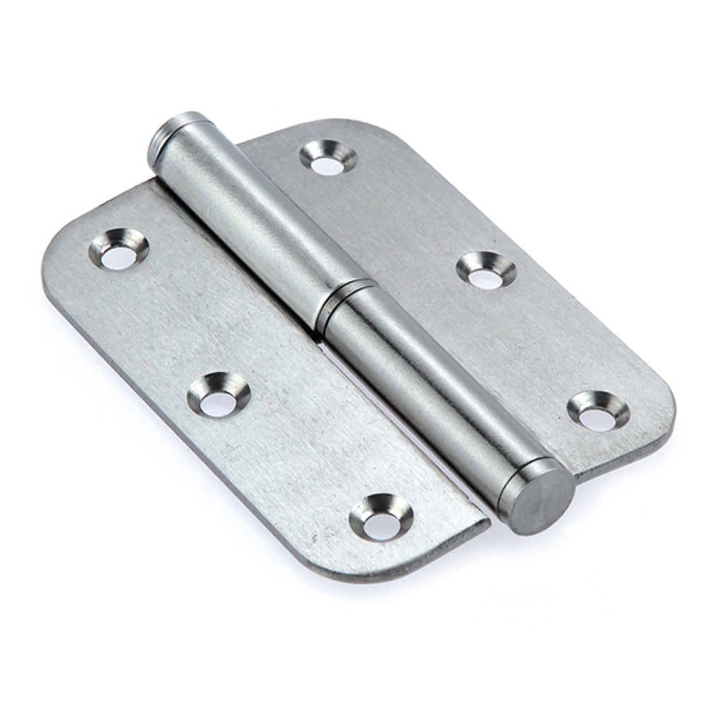 Charnière à paumelle en acier inoxydable à bouts ronds pour portes 90mm x 65mm