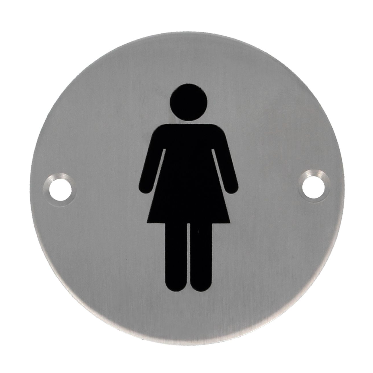 Panneau de porte en acier inoxydable pour toilettes femmes
