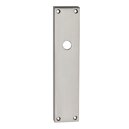 PLATINE rectangulaire pour montage de poignée, finition NICKEL satiné.
