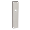 PLATINE rectangulaire pour montage de poignée, finition NICKEL satiné.