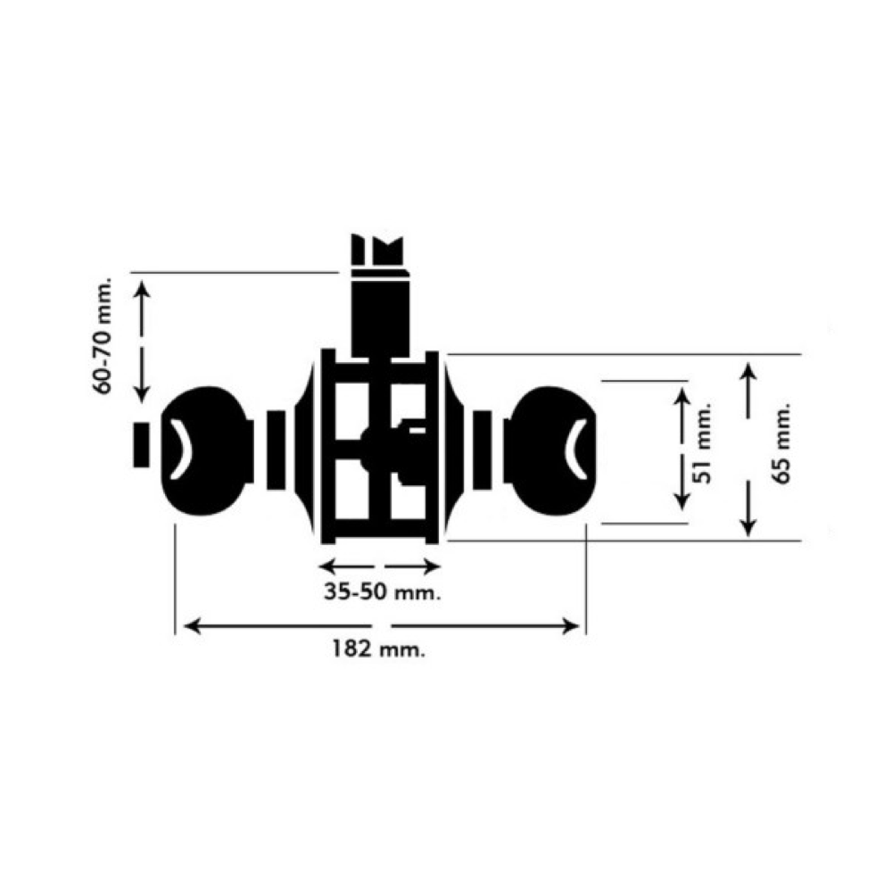 Bouton de porte de salle de bain rond pivotant en acier inoxydable modèle 608