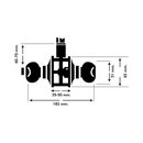 Bouton de porte de salle de bain rond pivotant en acier inoxydable modèle 608