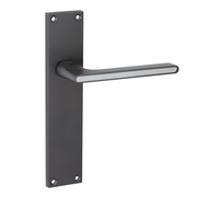 Poignée modèle '810' en zamak avec plaque rectangulaire finition graphite pour portes