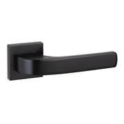Poignée de porte en zamak modèle 710 avec rosace carrée finition noire