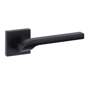 Poignée en aluminium modèle 559 avec rosace carrée finition noire pour portes