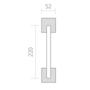 Béquille de porte en zamak finition nickel combiné bicolore avec rosace carrée '324'