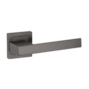 Béquille en zamak modèle 220 avec rosace carrée en finition graphite pour portes