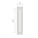 Béquille de porte avec plaque rectangulaire en acier inoxydable modèle '034'