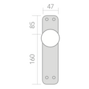 Béquille de porte avec bouton et plaque courbée finition doré satiné modèle 1108
