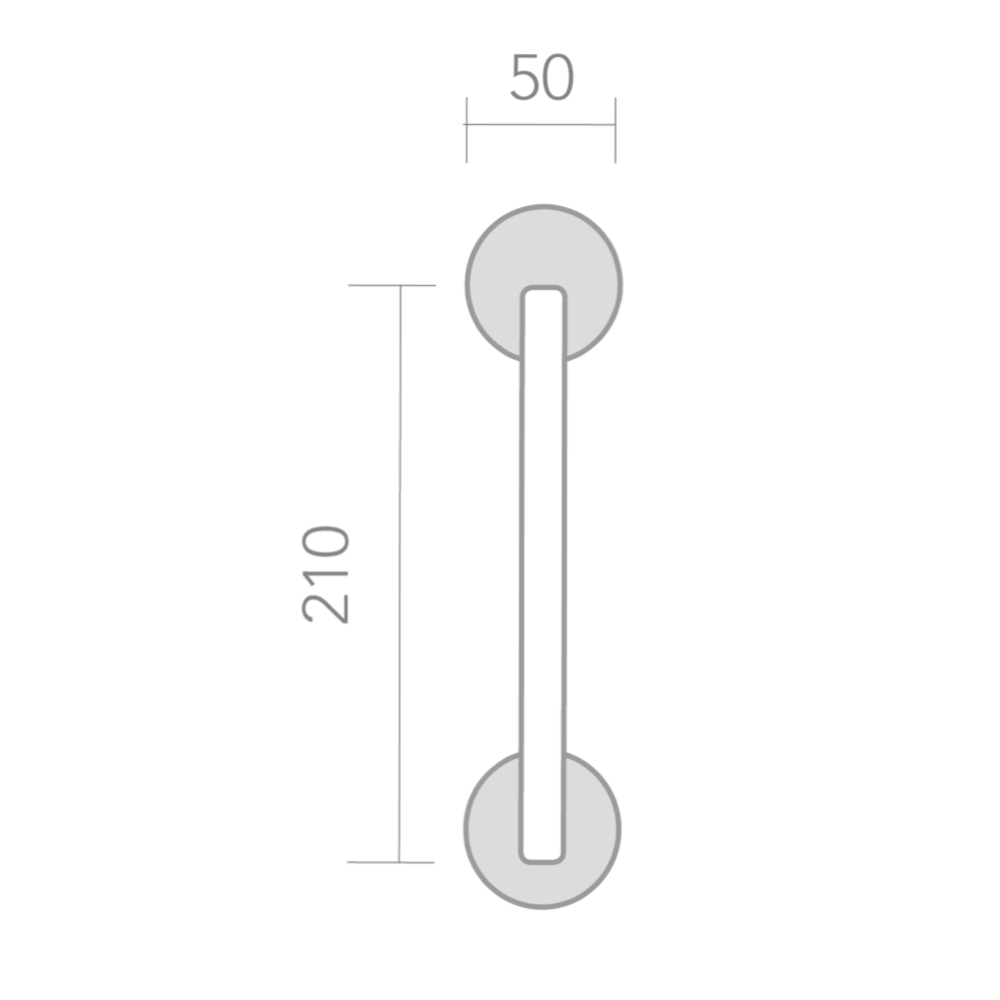Béquille de porte en aluminium avec rosace carrée finition noire modèle 534N