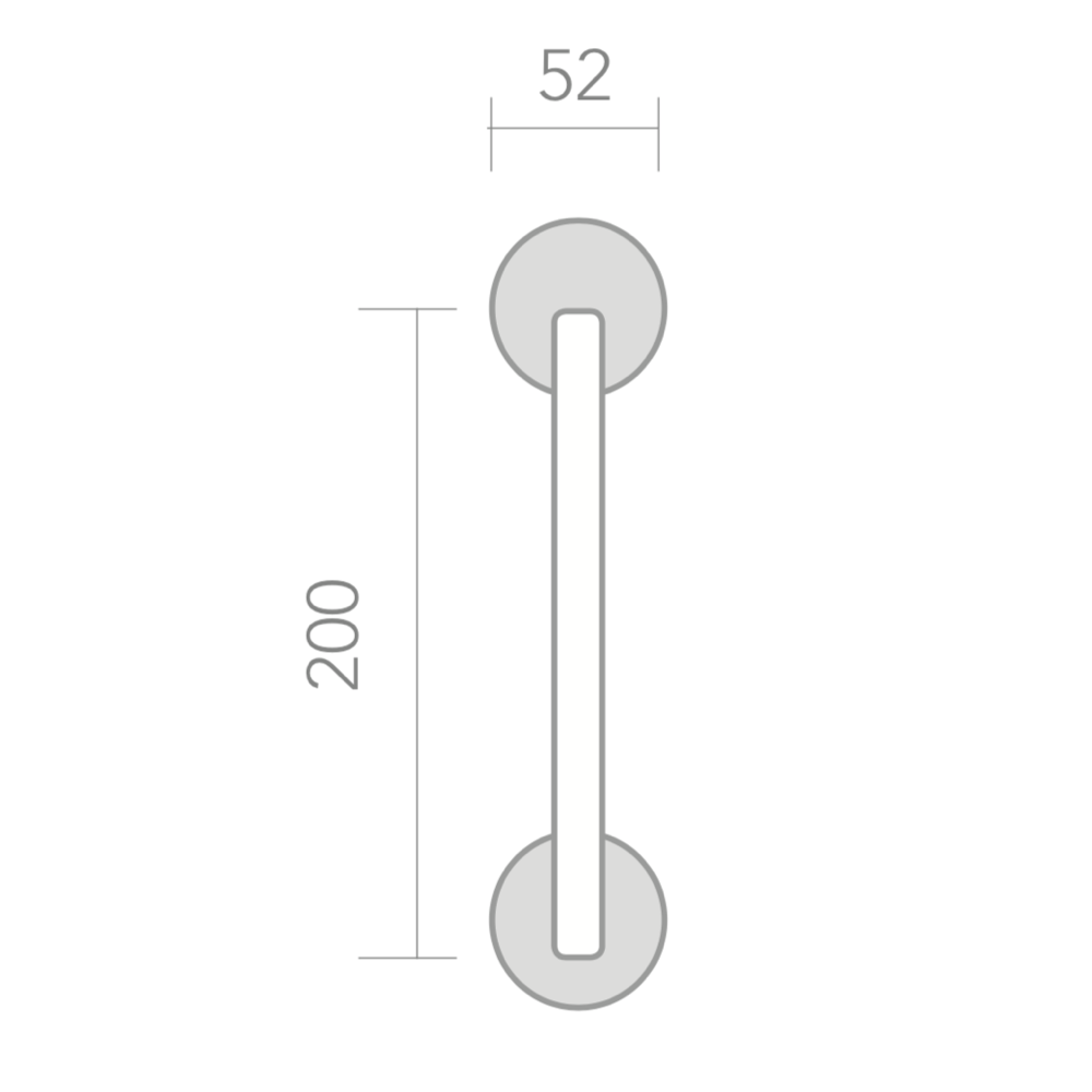 Béquille vague en inox avec rosace ronde modèle 134 pour portes