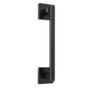 Béquille de porte en aluminium avec rosace carrée finition noire modèle 534N
