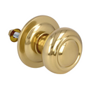 Bouton de PVD en forme de champignon avec anneaux en finition dorée brillante pour portes d'entrée