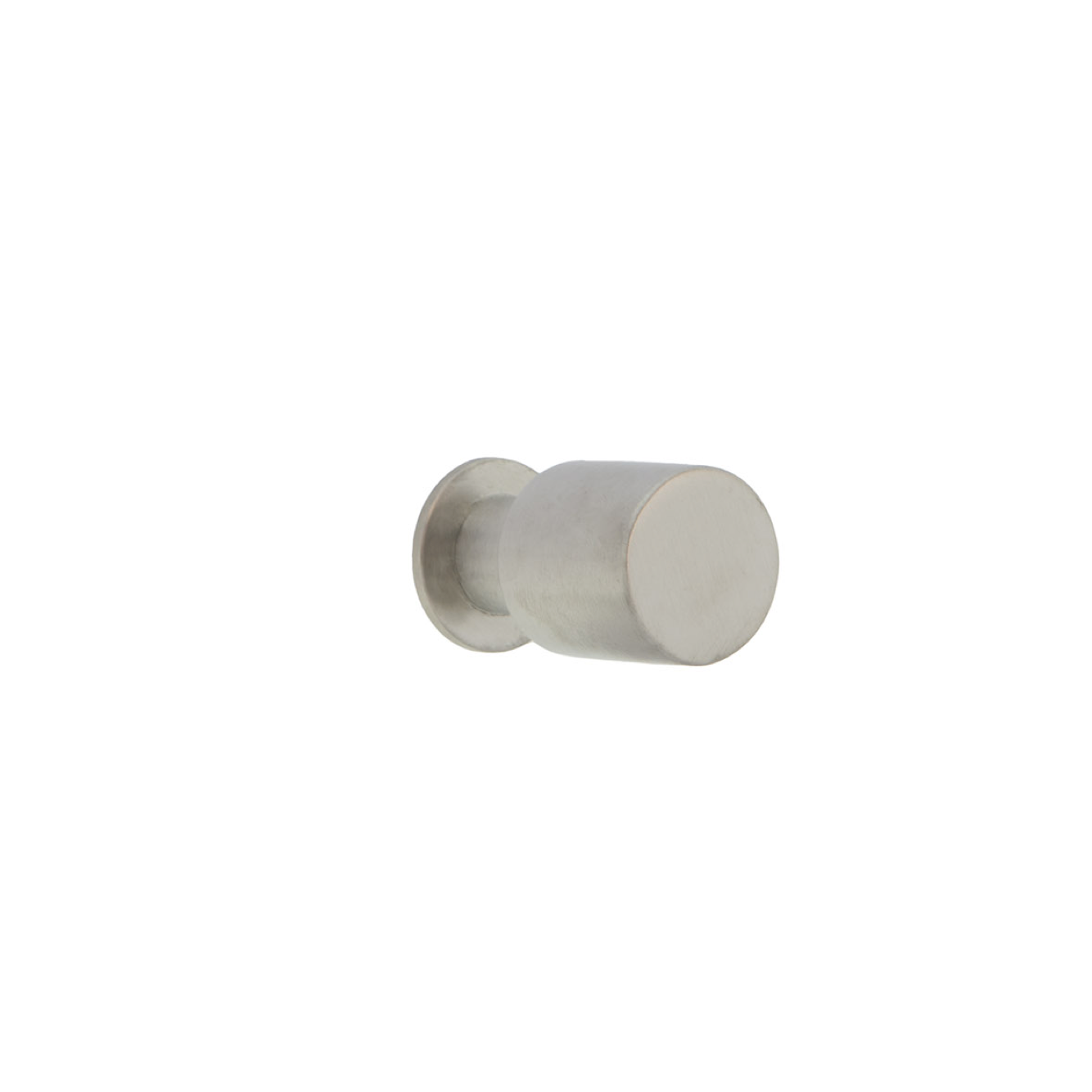 Petit bouton cylindrique en acier inoxydable avec col pour meubles et armoires