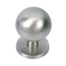 Bouton de porte rond en laiton, finition nickel satiné, pour portes d'entrée