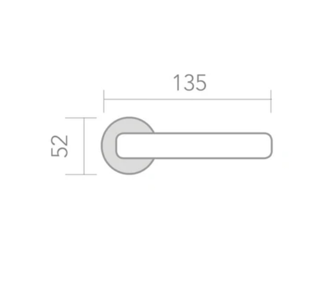 Béquille rosace ronde en aluminium R-410 doré
