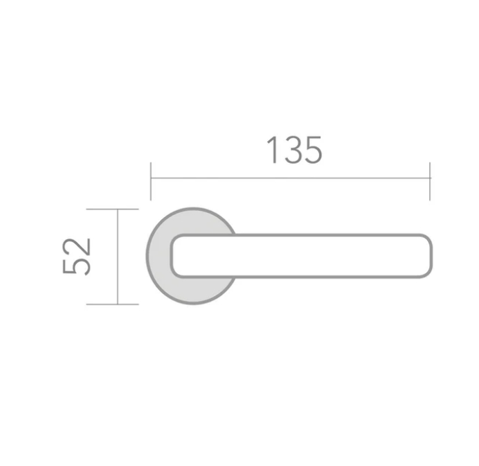 Poignée rosace ronde en Zamak RS-510 cuir
