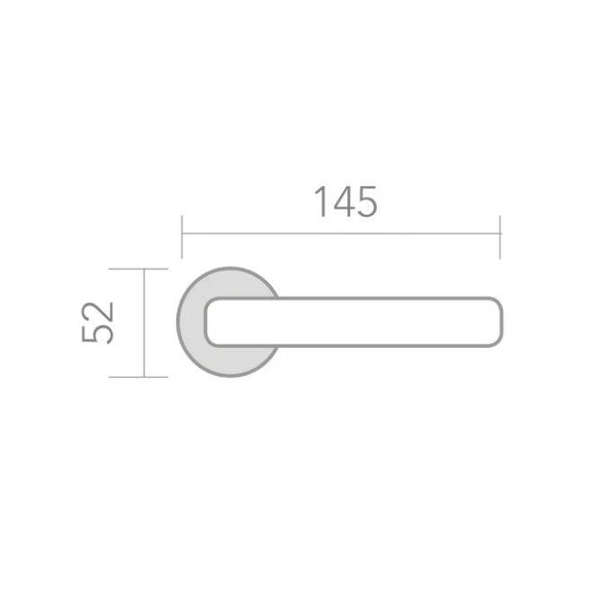 Poignée rosace ronde en aluminium RS-310 doré mat