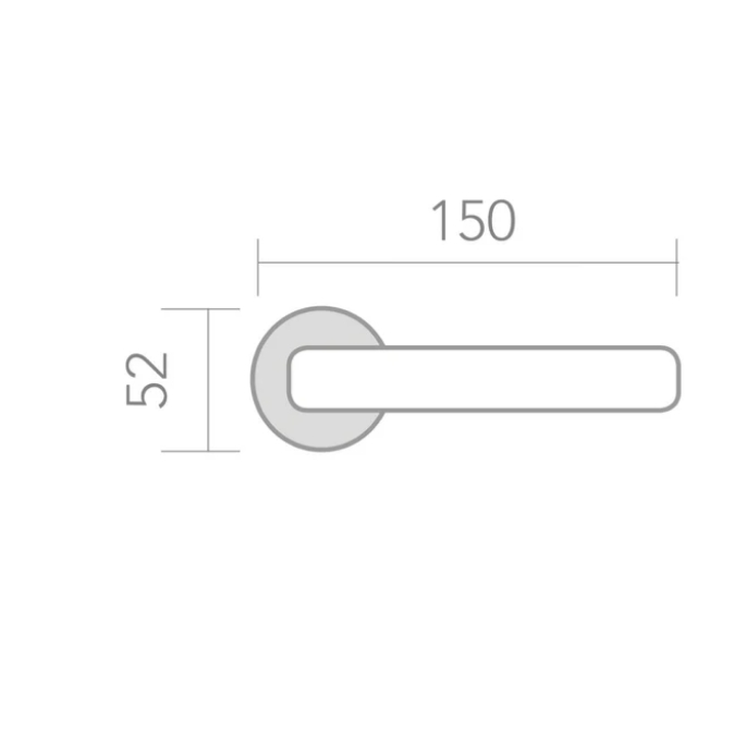 Bouton de porte à rosace ronde en aluminium R-210 doré mat