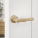 Bouton de porte à rosace ronde en aluminium R-210 doré mat