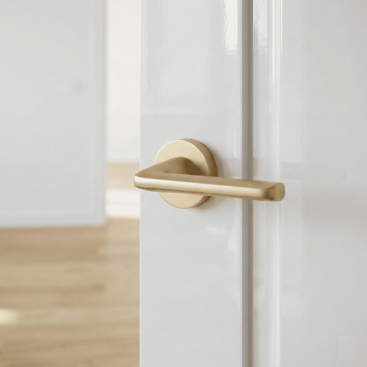 Poignée rosace ronde en aluminium RS-310 doré mat