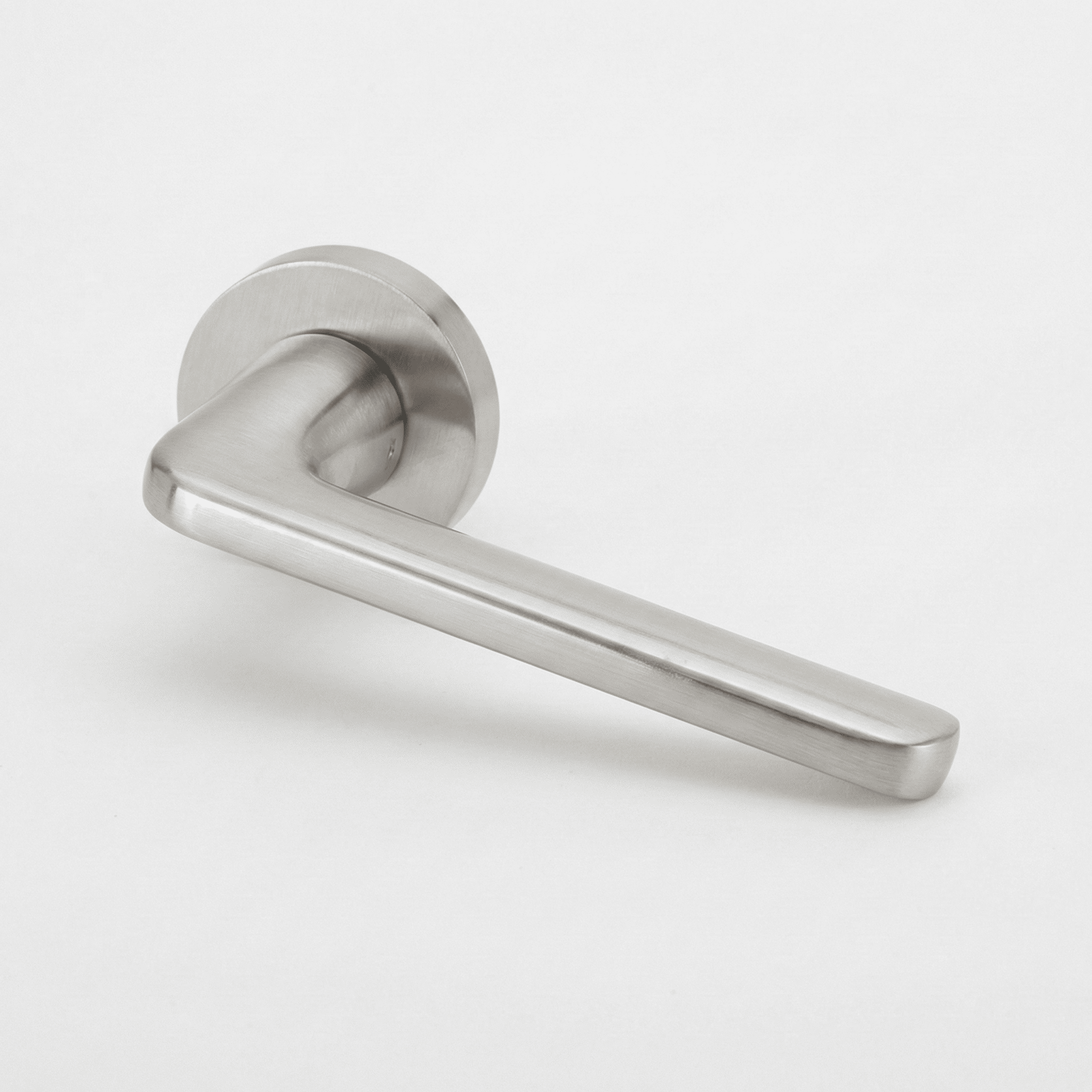 Poignée rosace ronde en aluminium RS-310 nickel satiné