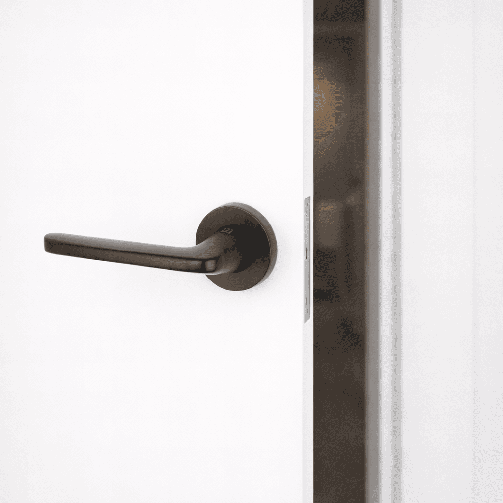 Poignée rosace ronde en aluminium RS-310 noire