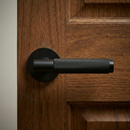 Bouton de porte rond en Zamak noir RS-510